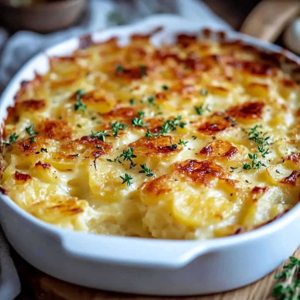 Hüttenkäse Kartoffelrösti Auflauf