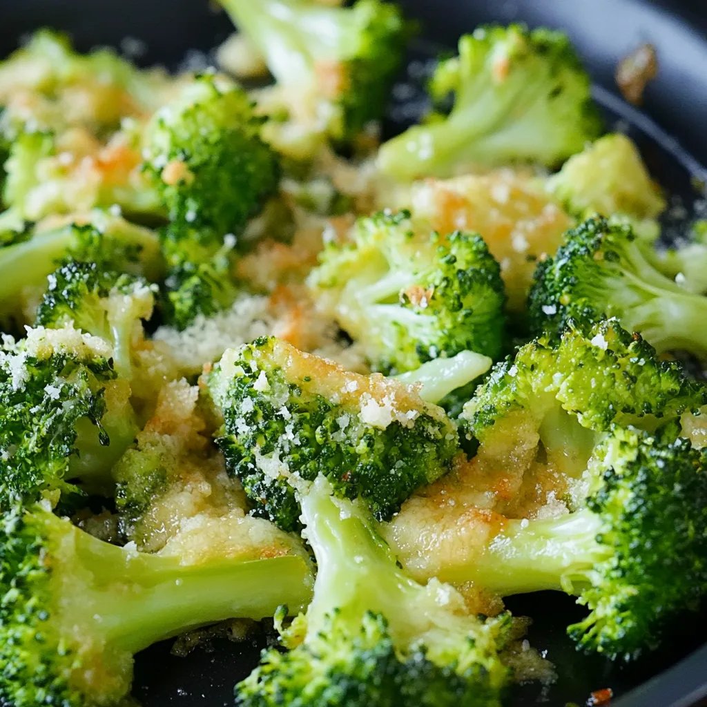 Smashed Brokkoli mit Parmesan