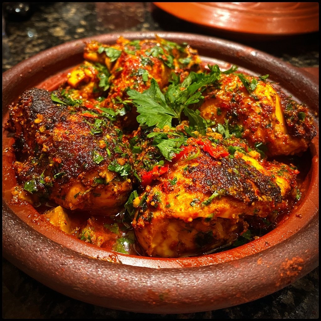 Internationale Küche Marokkanisches Hähnchen-Tagine