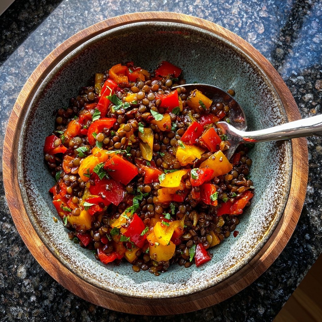 Linsensalat Mit Paprika Zum Grillen