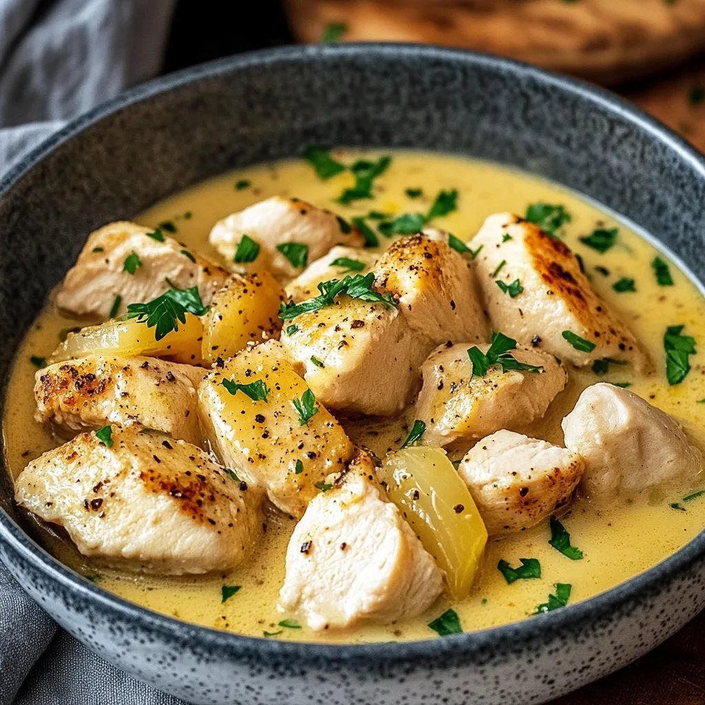 Cremige Honig-Senf-Hähnchenpfanne mit Sahne