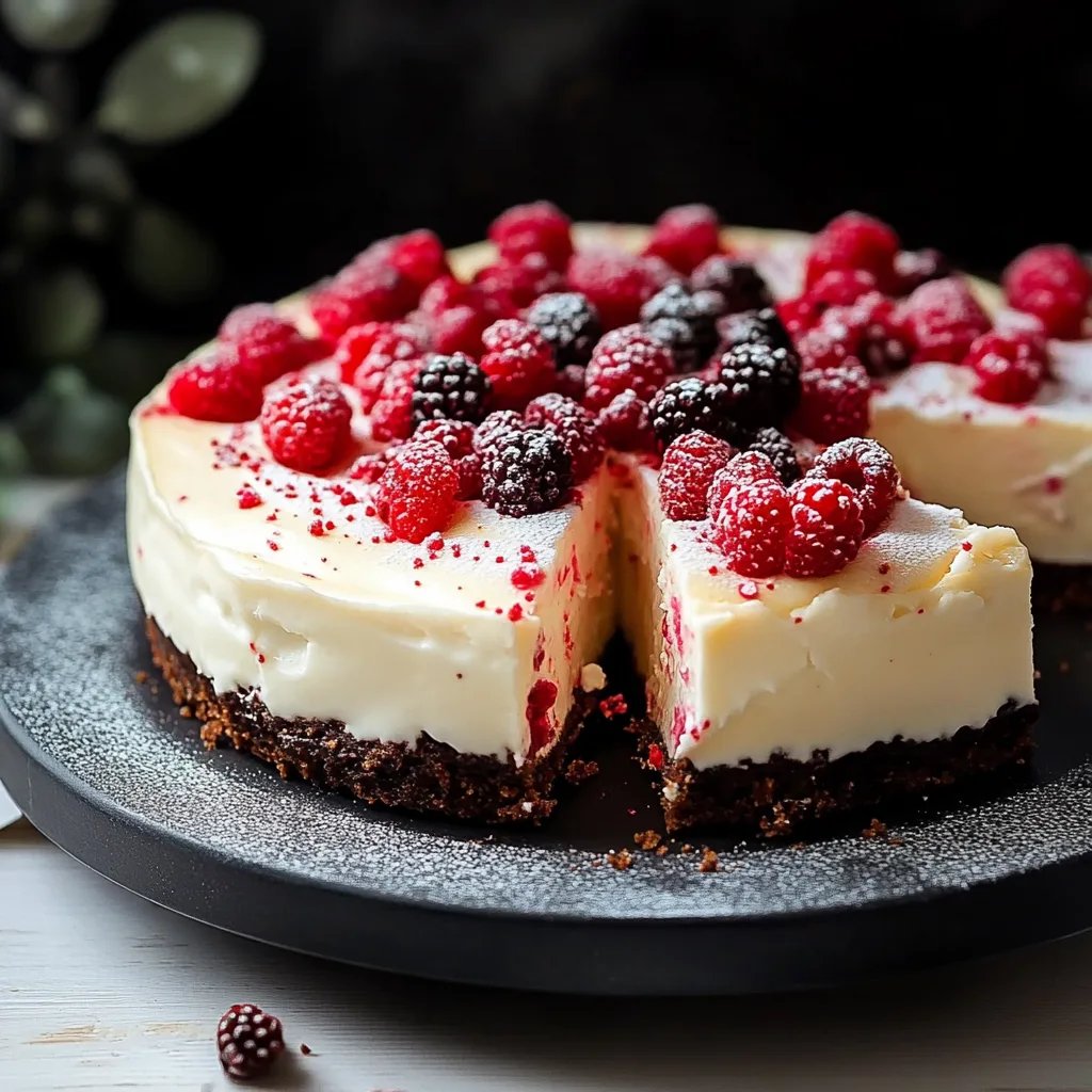 Leckerer Weihnachts-Pfefferminz-Käsekuchen