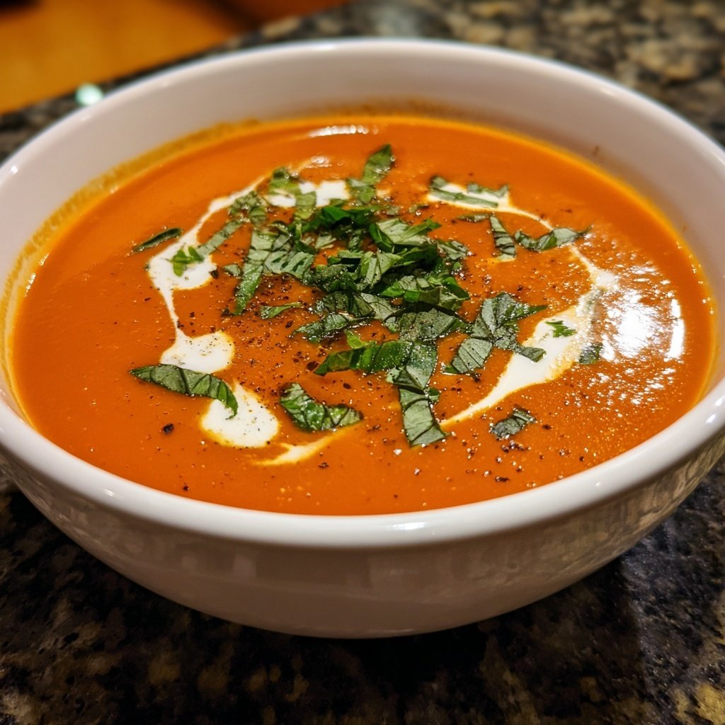 Tomatensuppe mit Sahne