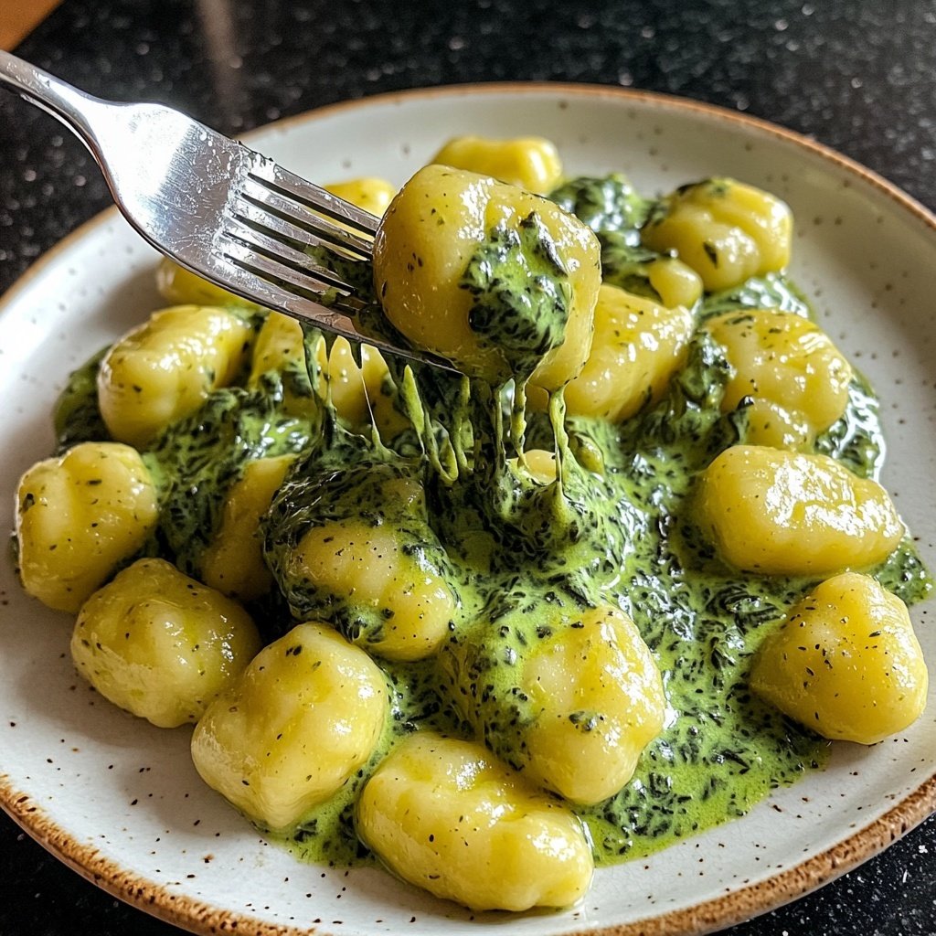 Gnocchi mit Spinat-Sahne-Sauce