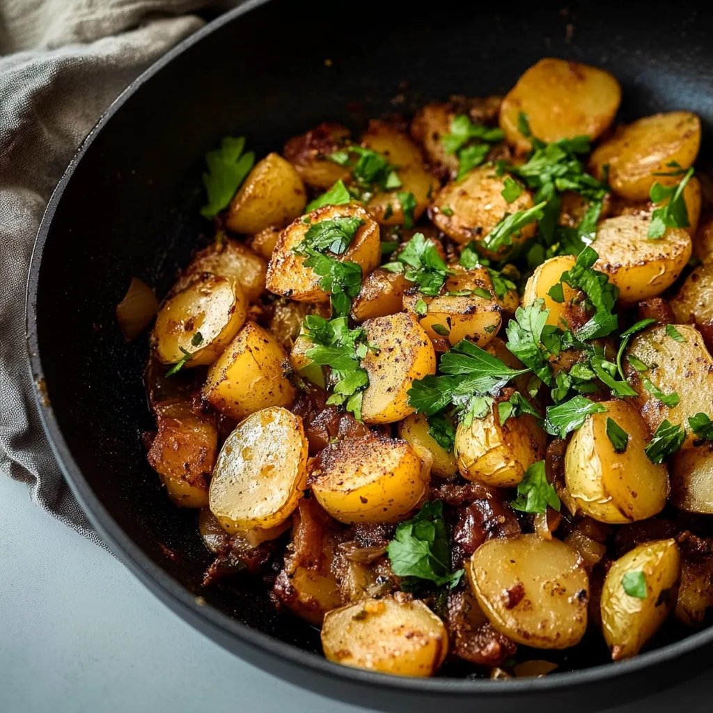 Rosenkohl Pfanne mit Kartoffeln