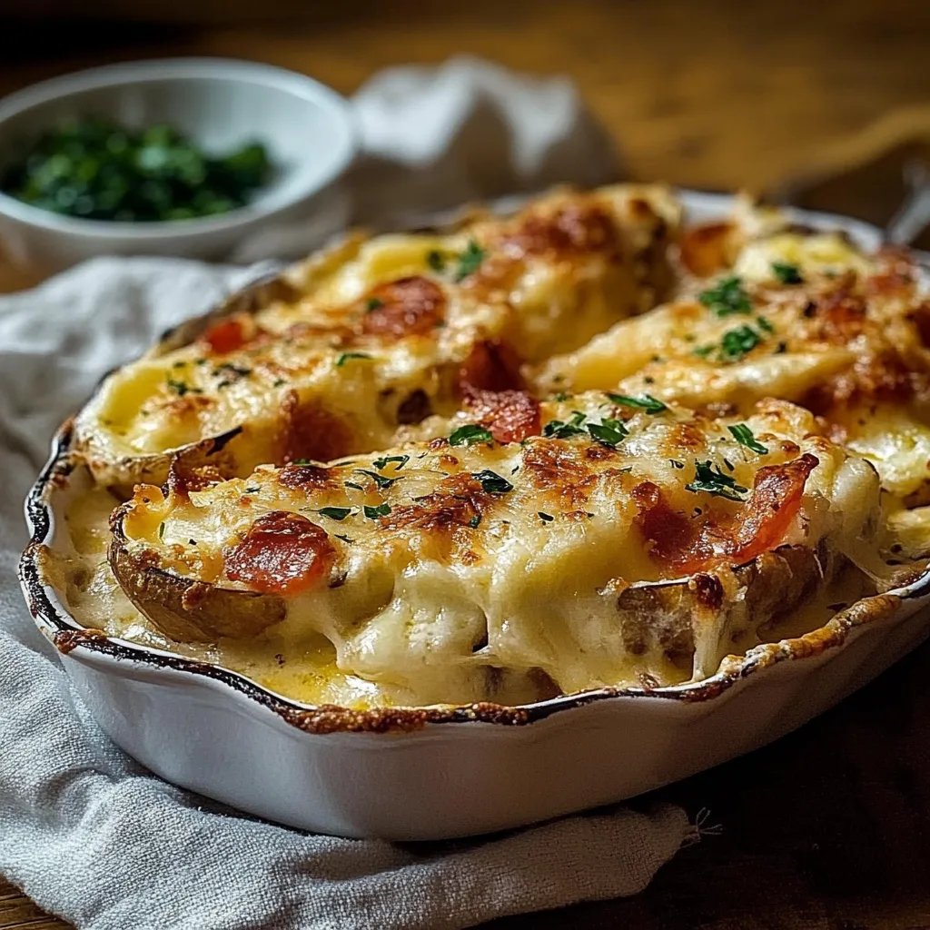 Klassische gefüllte Ofenkartoffel