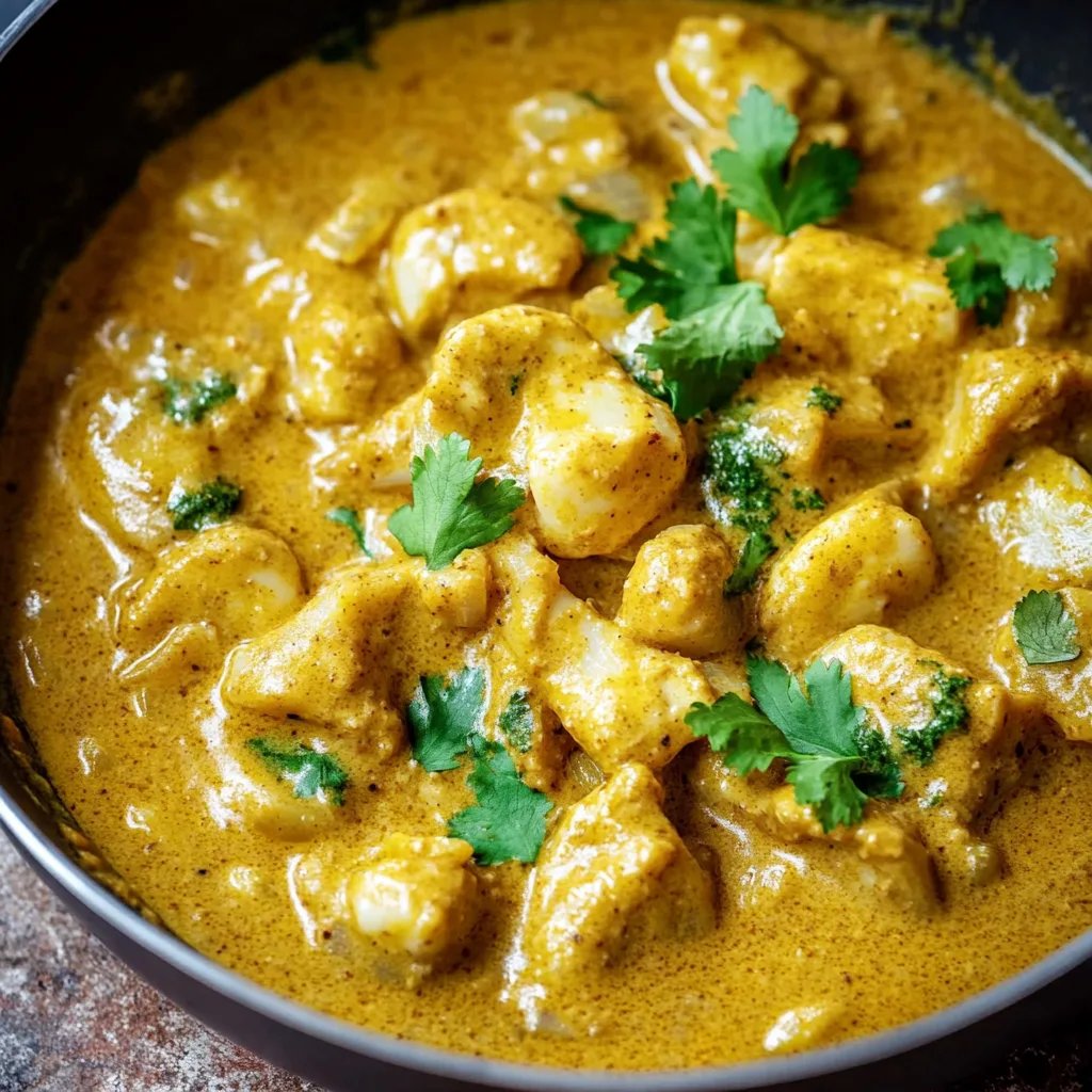 Curry-Geschnetzeltes mit Reis